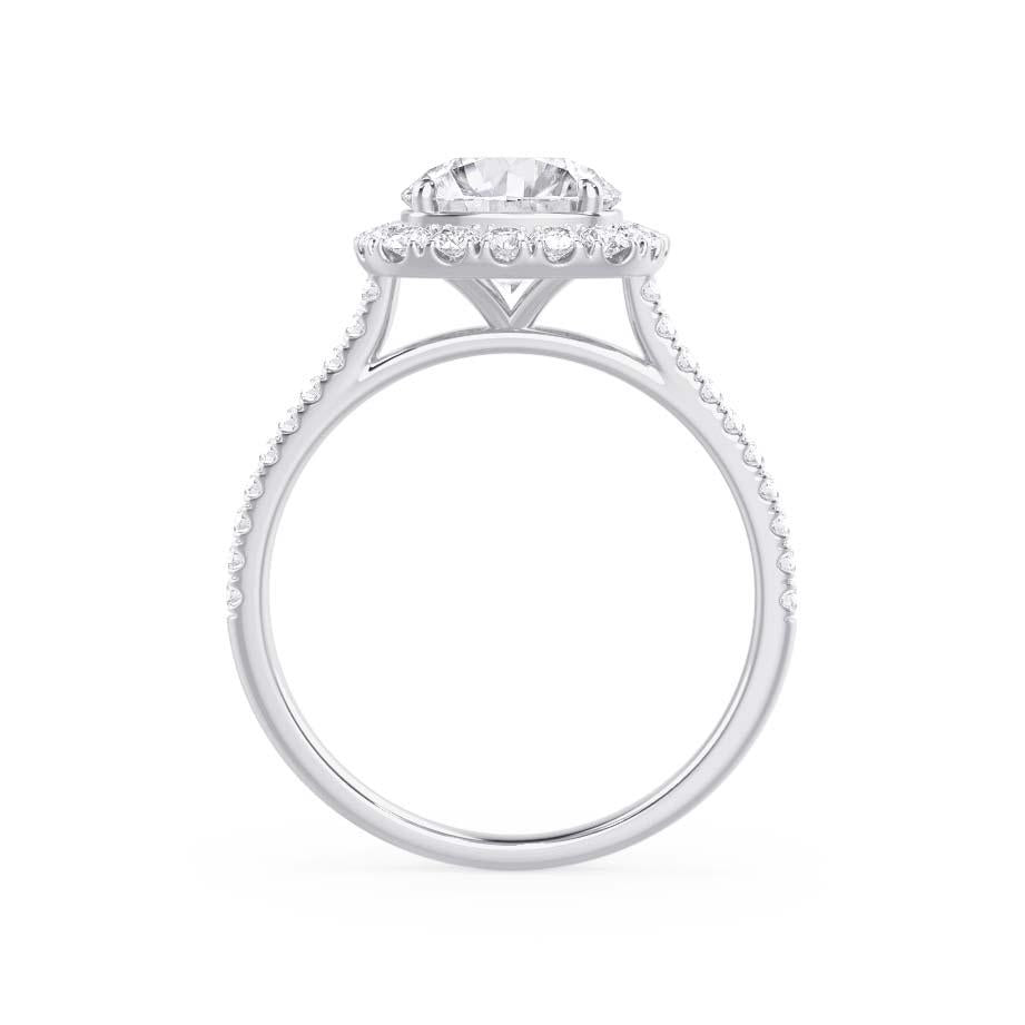 2.3 CT Elongated Cushion Halo & Pave Moissanite Engagement Ring