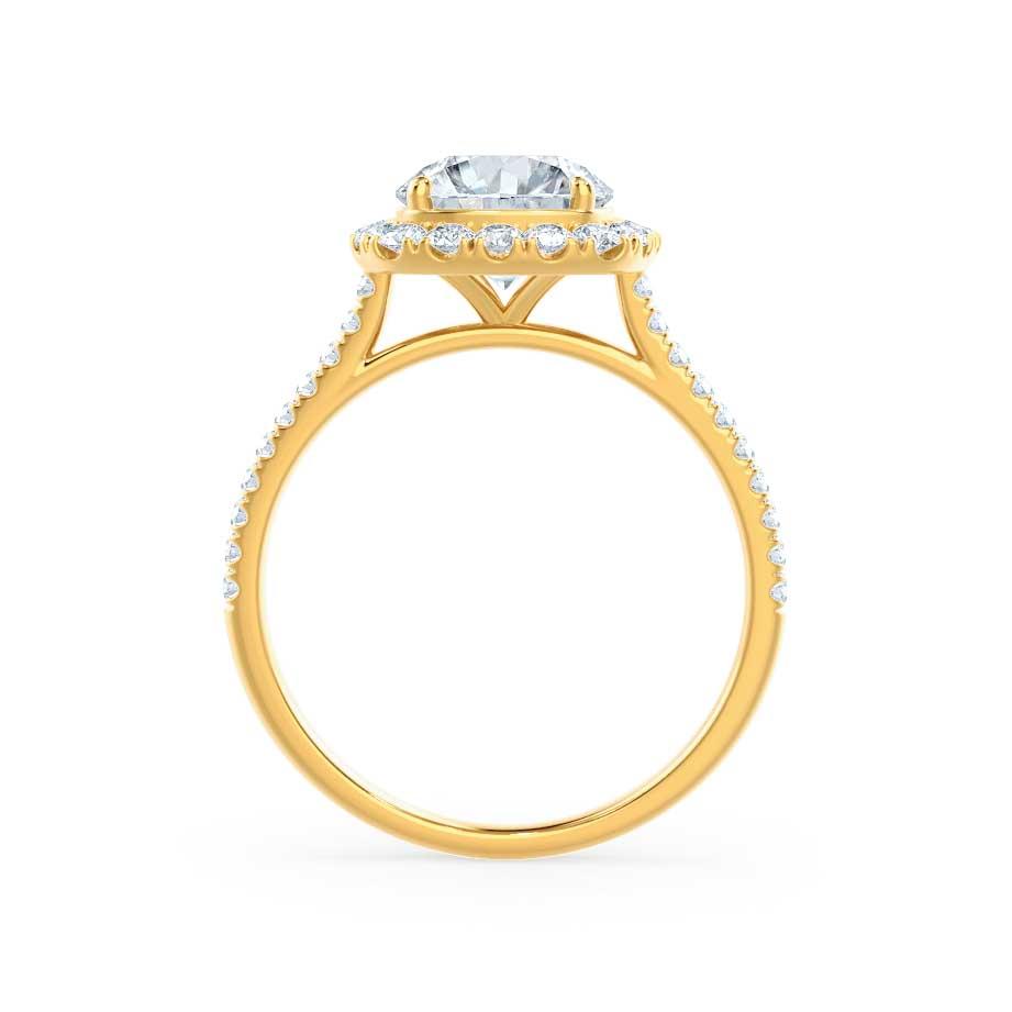 2.3 CT Elongated Cushion Halo & Pave Moissanite Engagement Ring