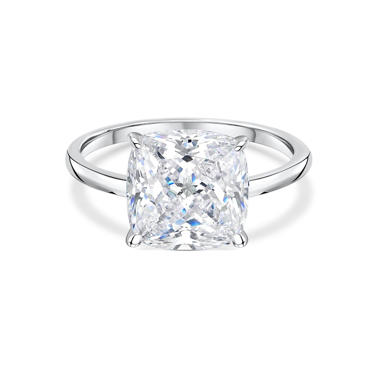 1.22 CT Elongated Cushion Solitaire Moissanite Engagement Ring