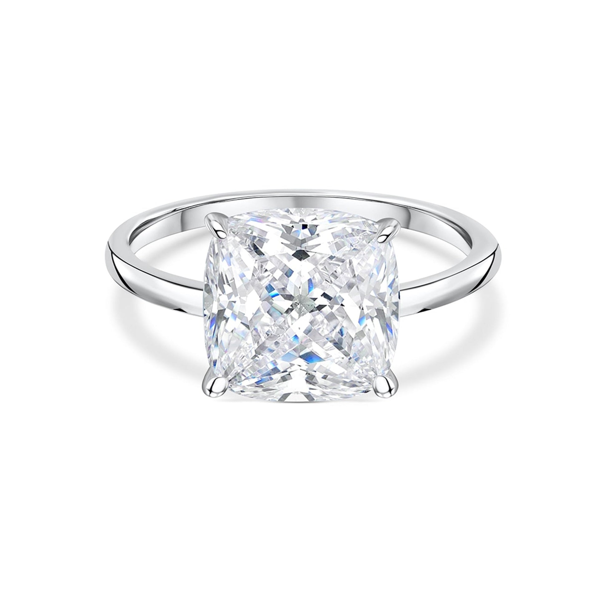 1.22 CT Elongated Cushion Solitaire Moissanite Engagement Ring