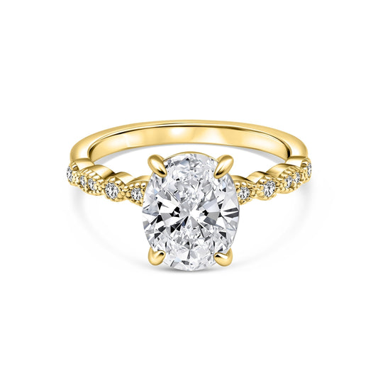 1.22 CT Elongated Cushion Solitaire Moissanite Engagement Ring
