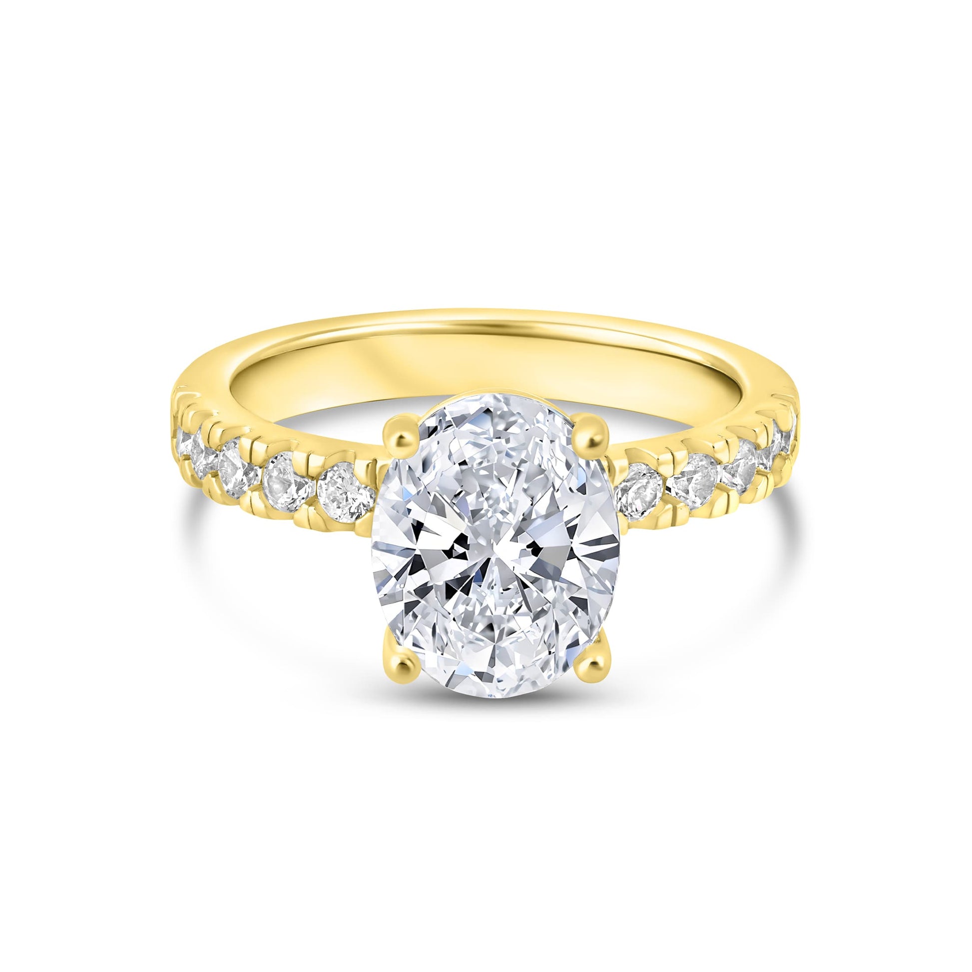 1.22 CT Elongated Cushion Solitaire Moissanite Engagement Ring