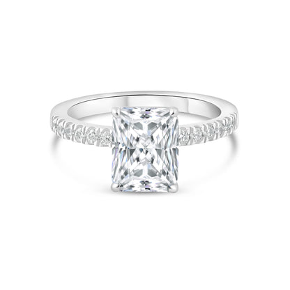 1.22 CT Elongated Cushion Solitaire Moissanite Engagement Ring
