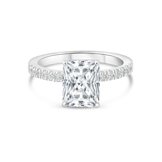 1.22 CT Elongated Cushion Solitaire Moissanite Engagement Ring