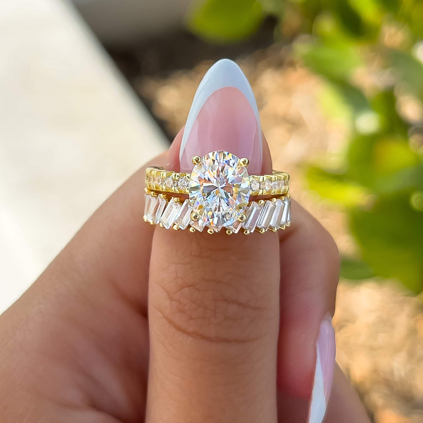 1.22 CT Elongated Cushion Solitaire Moissanite Engagement Ring