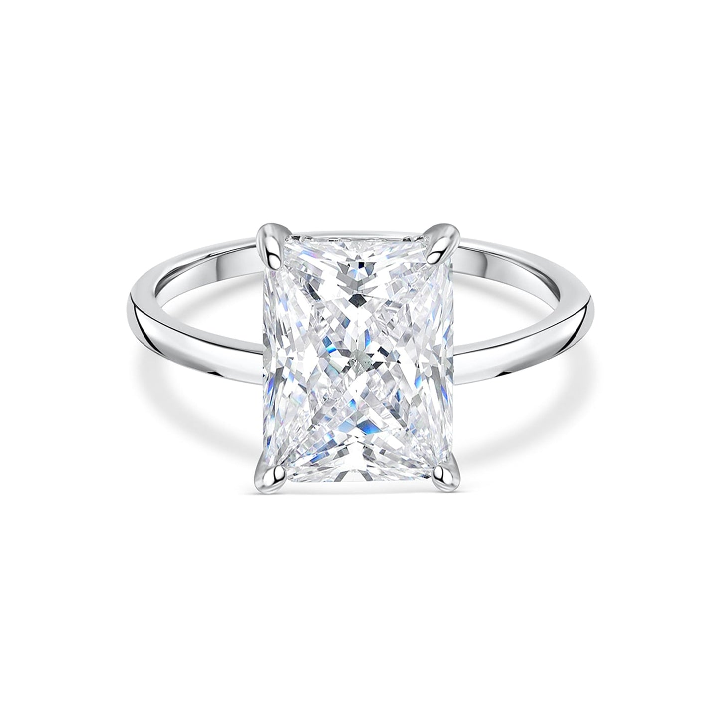 1.22 CT Elongated Cushion Solitaire Moissanite Engagement Ring