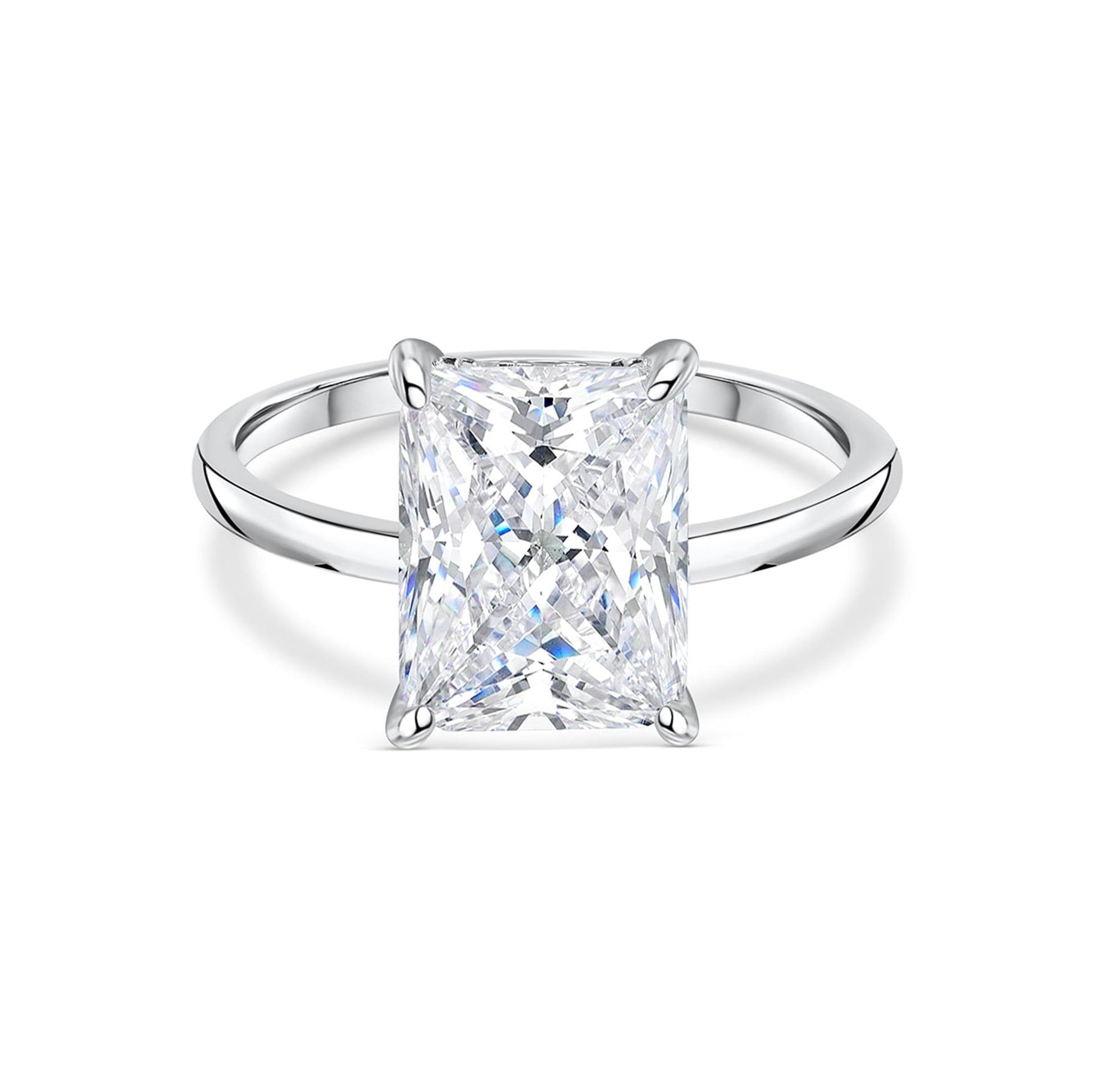 1.22 CT Elongated Cushion Solitaire Moissanite Engagement Ring