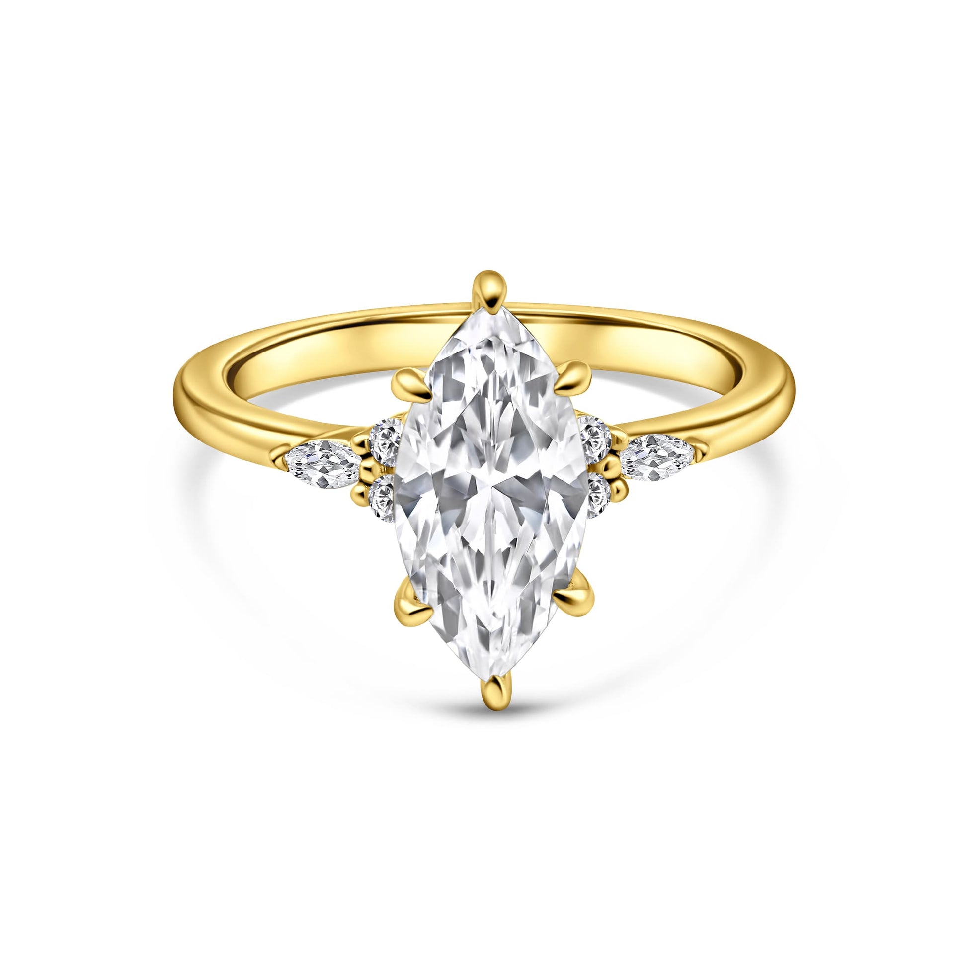 1.22 CT Elongated Cushion Solitaire Moissanite Engagement Ring
