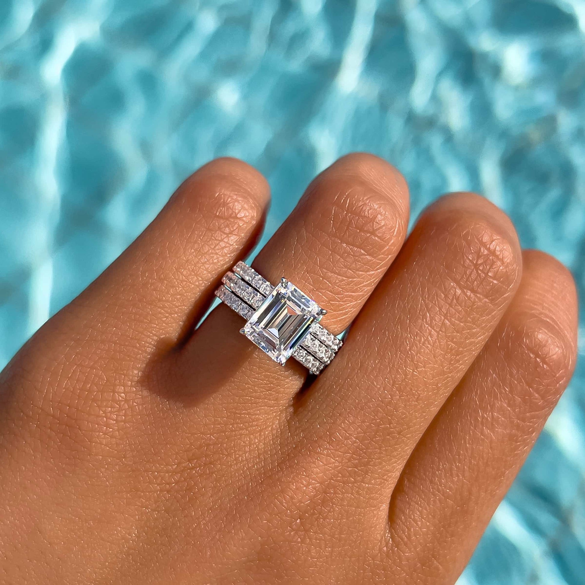 1.22 CT Elongated Cushion Solitaire Moissanite Engagement Ring