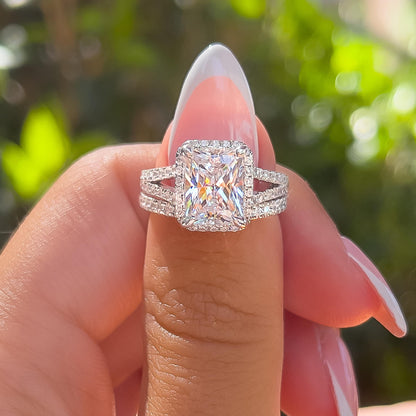 1.22 CT Elongated Cushion Solitaire Moissanite Engagement Ring