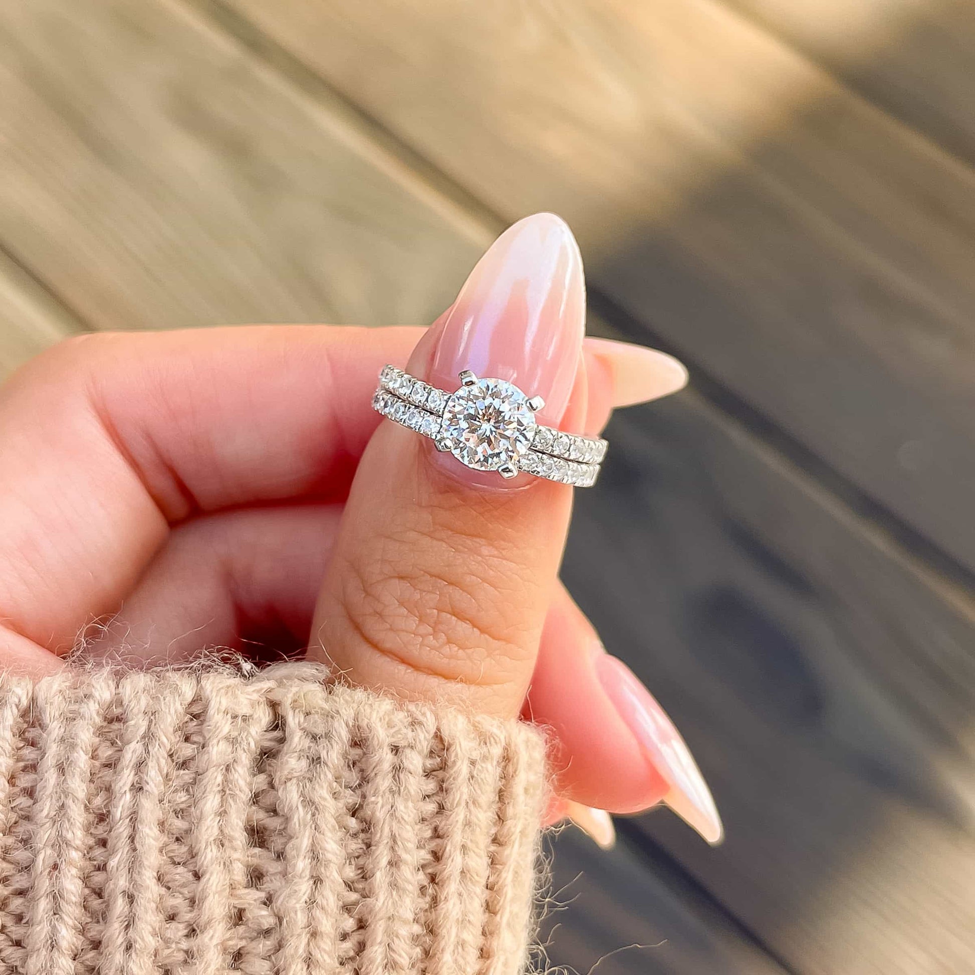 1.22 CT Elongated Cushion Solitaire Moissanite Engagement Ring