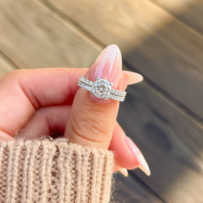 1.22 CT Elongated Cushion Solitaire Moissanite Engagement Ring