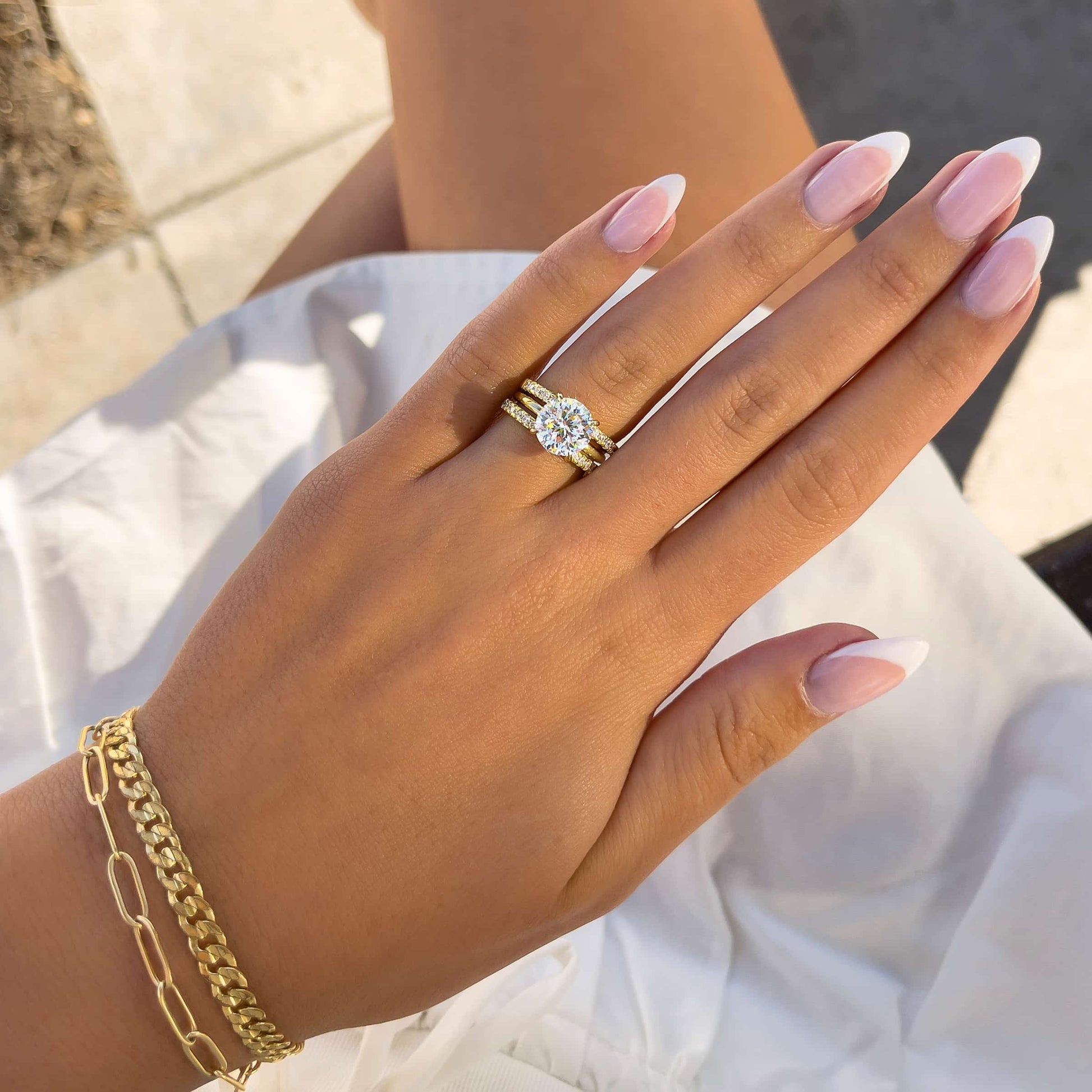 1.22 CT Elongated Cushion Solitaire Moissanite Engagement Ring