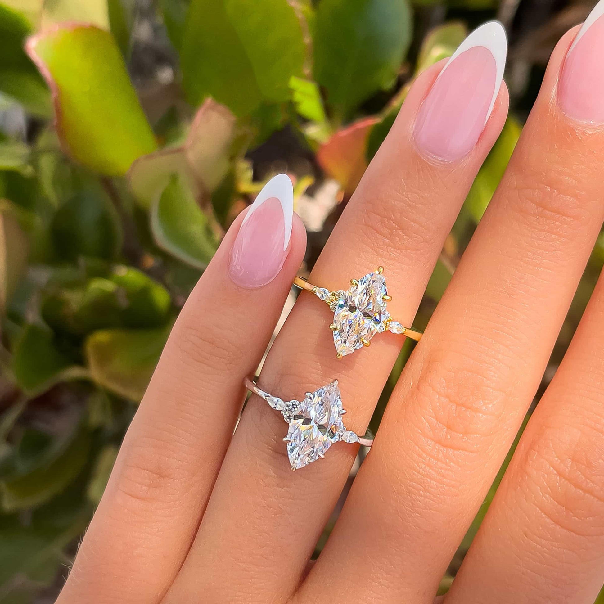 1.22 CT Elongated Cushion Solitaire Moissanite Engagement Ring