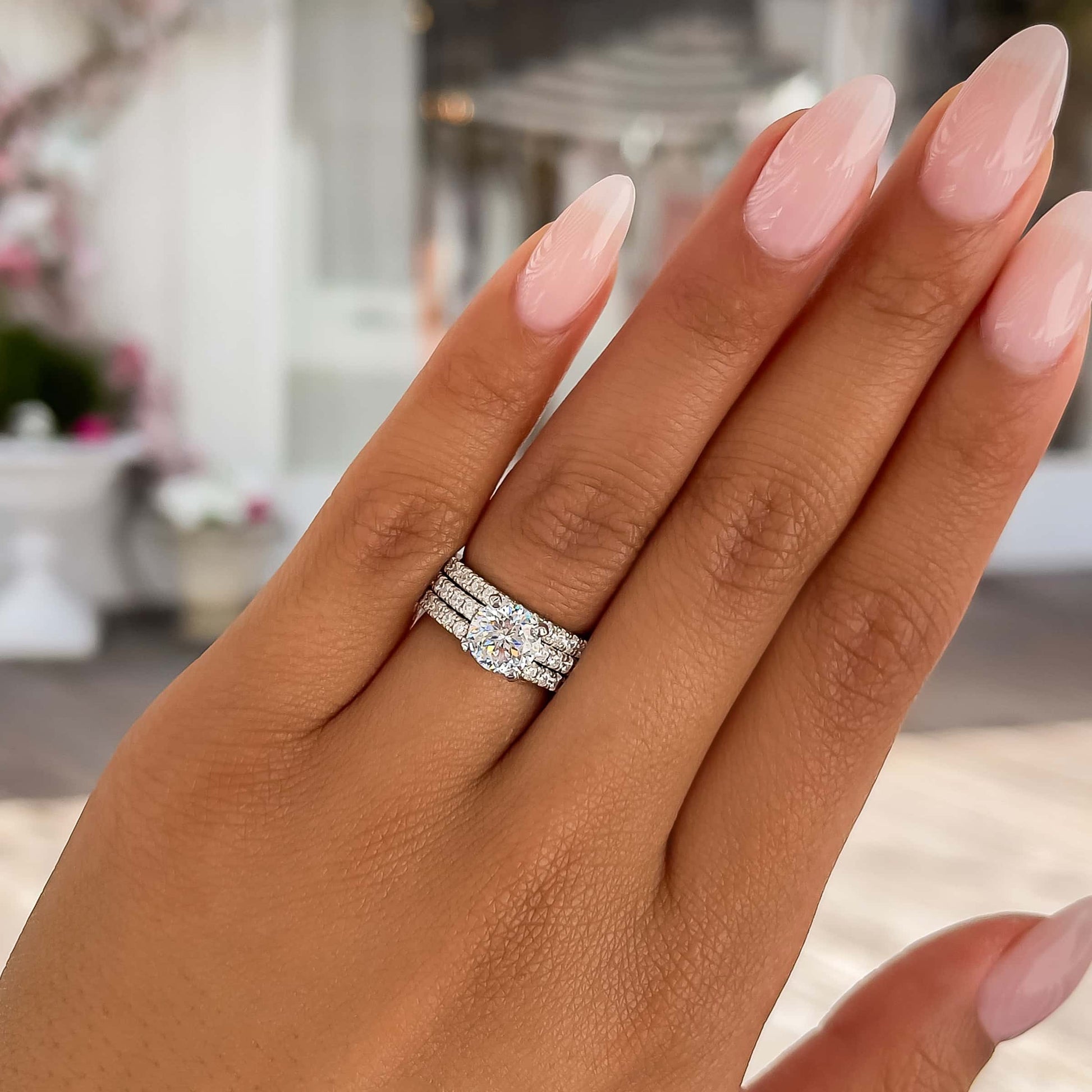 1.22 CT Elongated Cushion Solitaire Moissanite Engagement Ring
