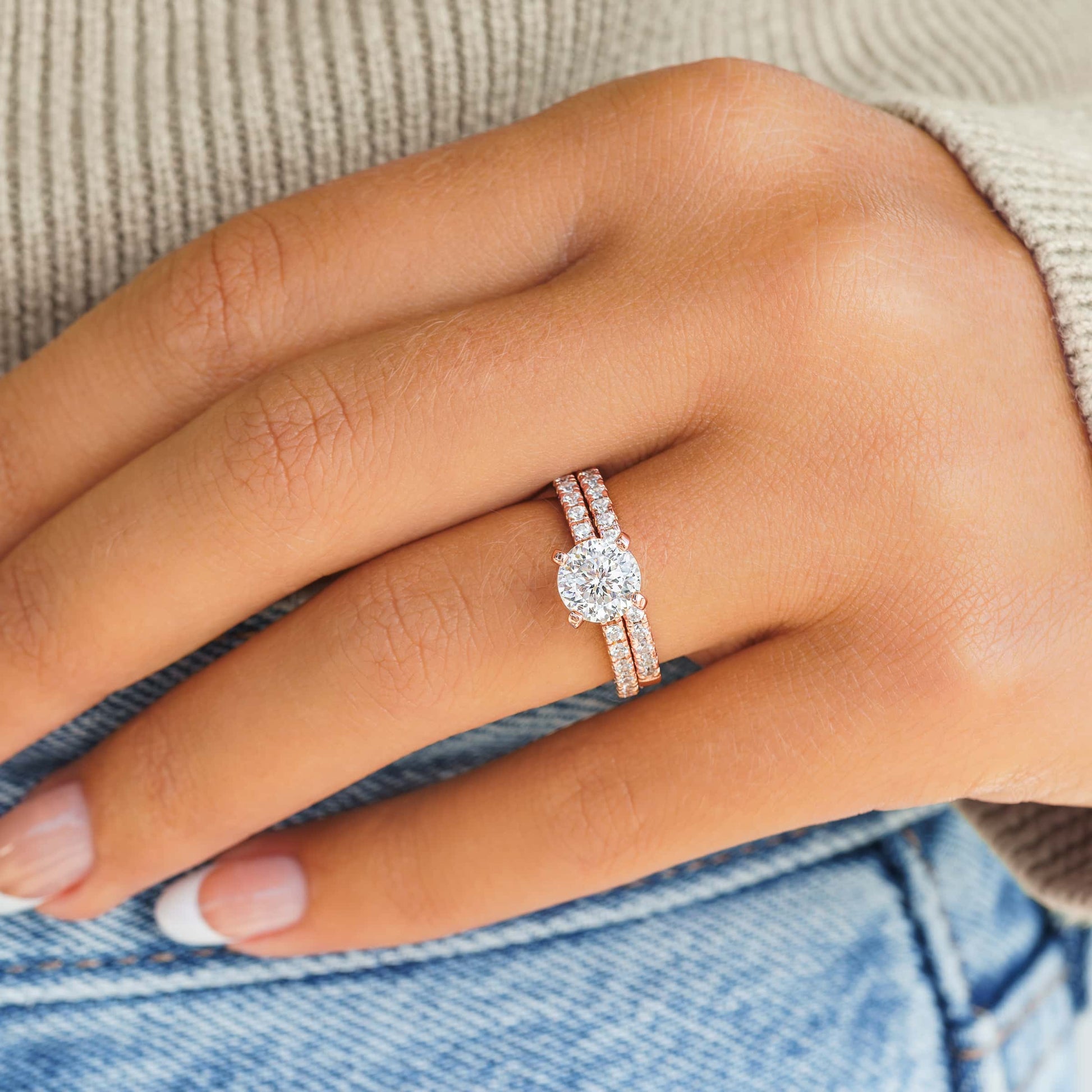 1.22 CT Elongated Cushion Solitaire Moissanite Engagement Ring