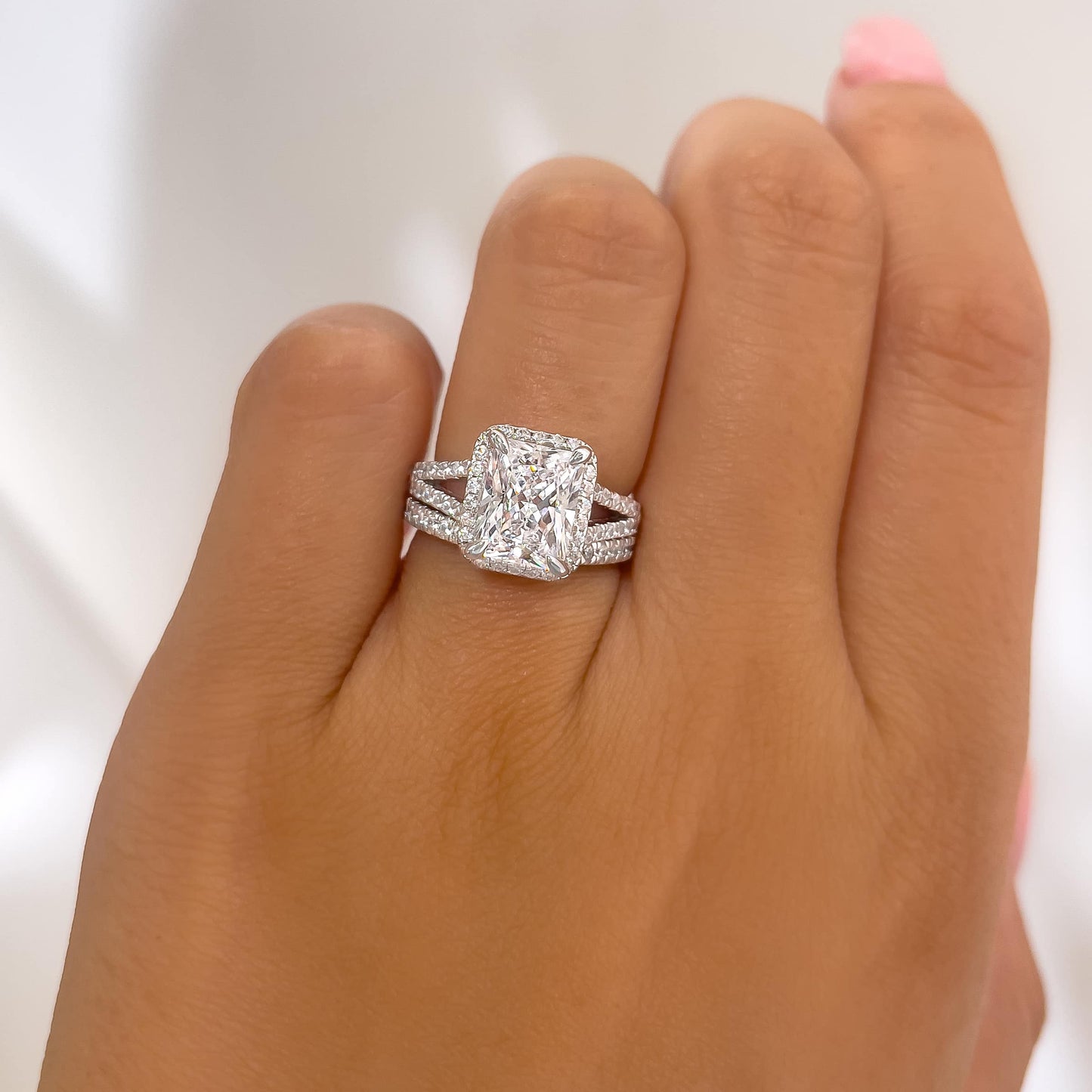 1.22 CT Elongated Cushion Solitaire Moissanite Engagement Ring