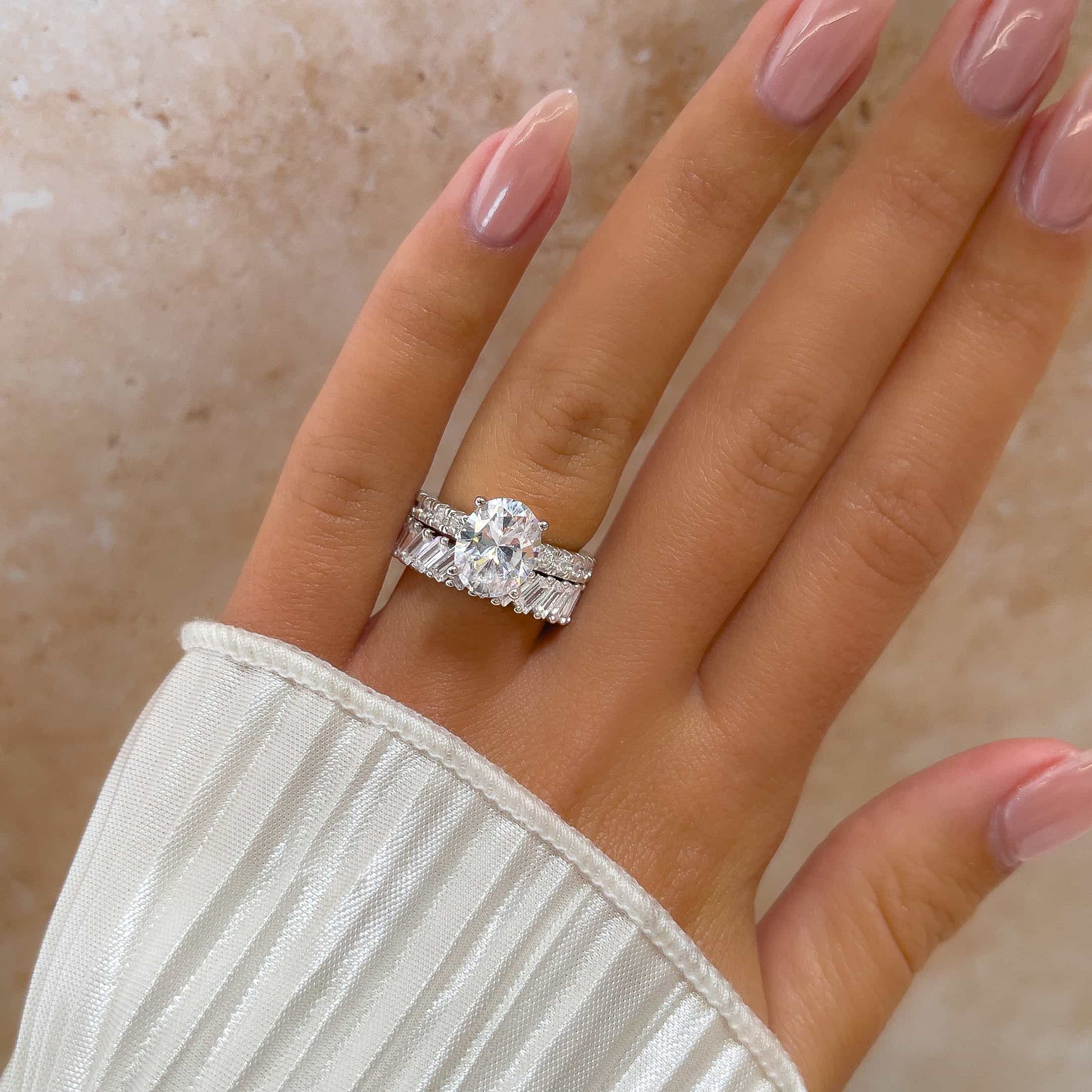1.22 CT Elongated Cushion Solitaire Moissanite Engagement Ring