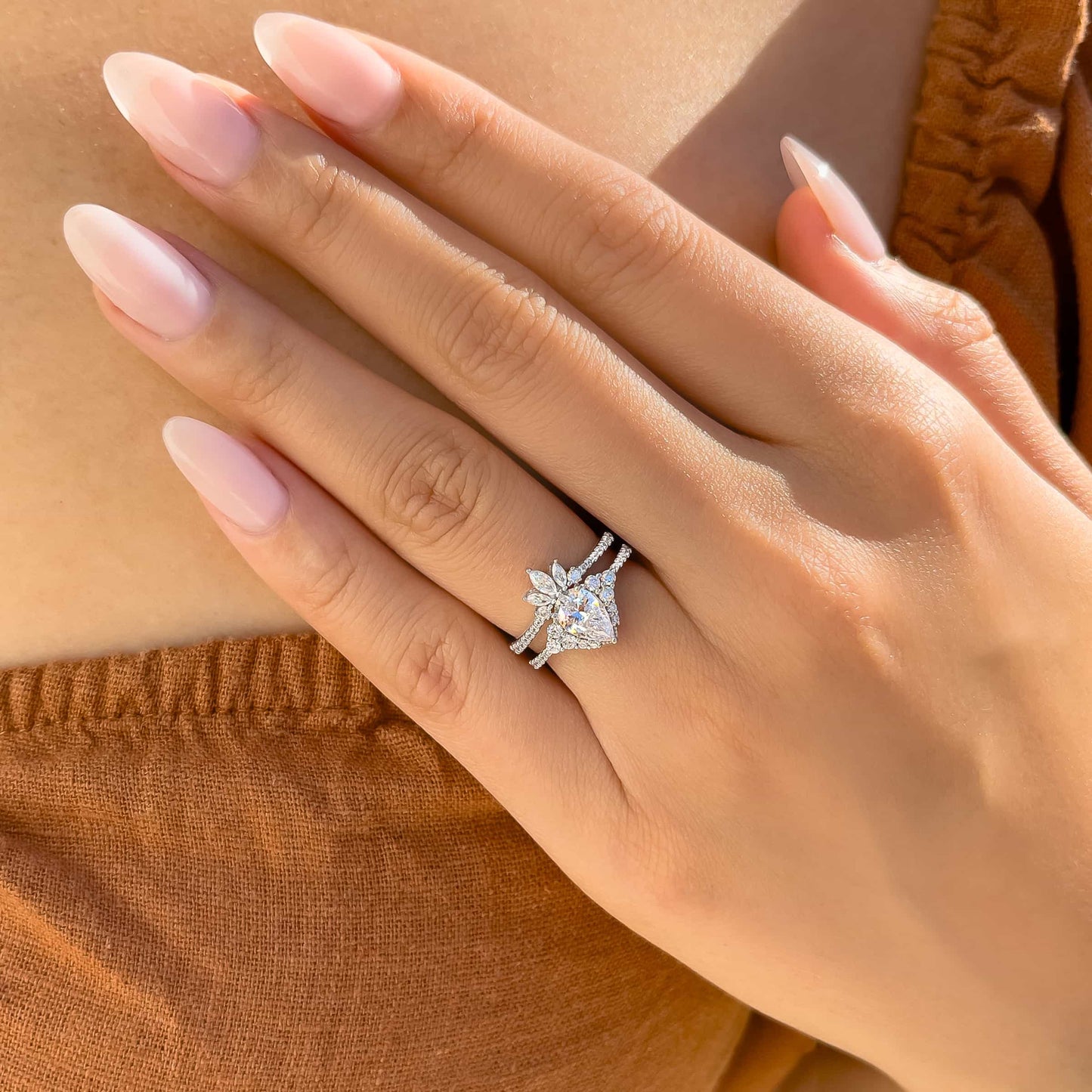 1.22 CT Elongated Cushion Solitaire Moissanite Engagement Ring
