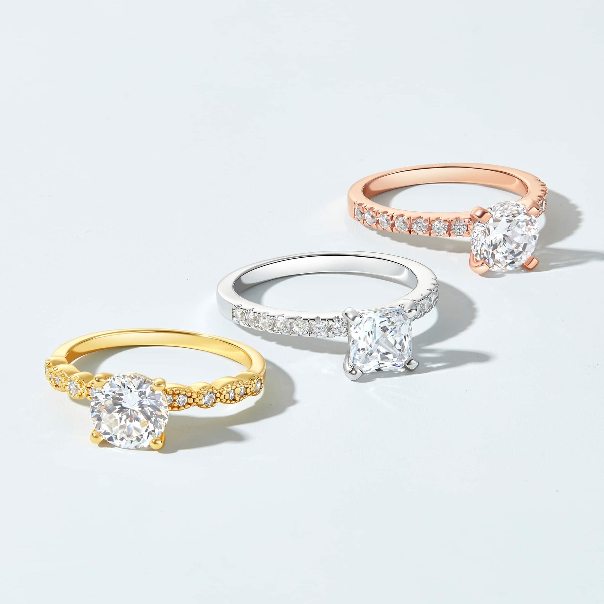 1.22 CT Elongated Cushion Solitaire Moissanite Engagement Ring