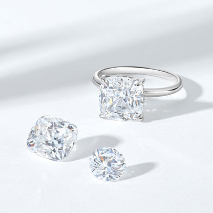 1.22 CT Elongated Cushion Solitaire Moissanite Engagement Ring