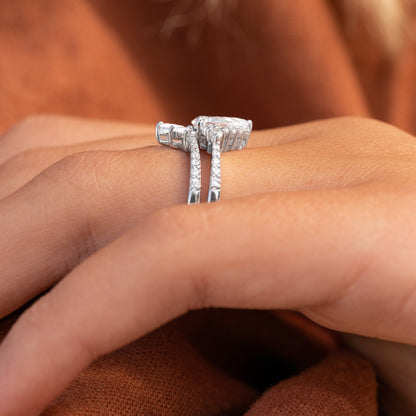 1.22 CT Elongated Cushion Solitaire Moissanite Engagement Ring