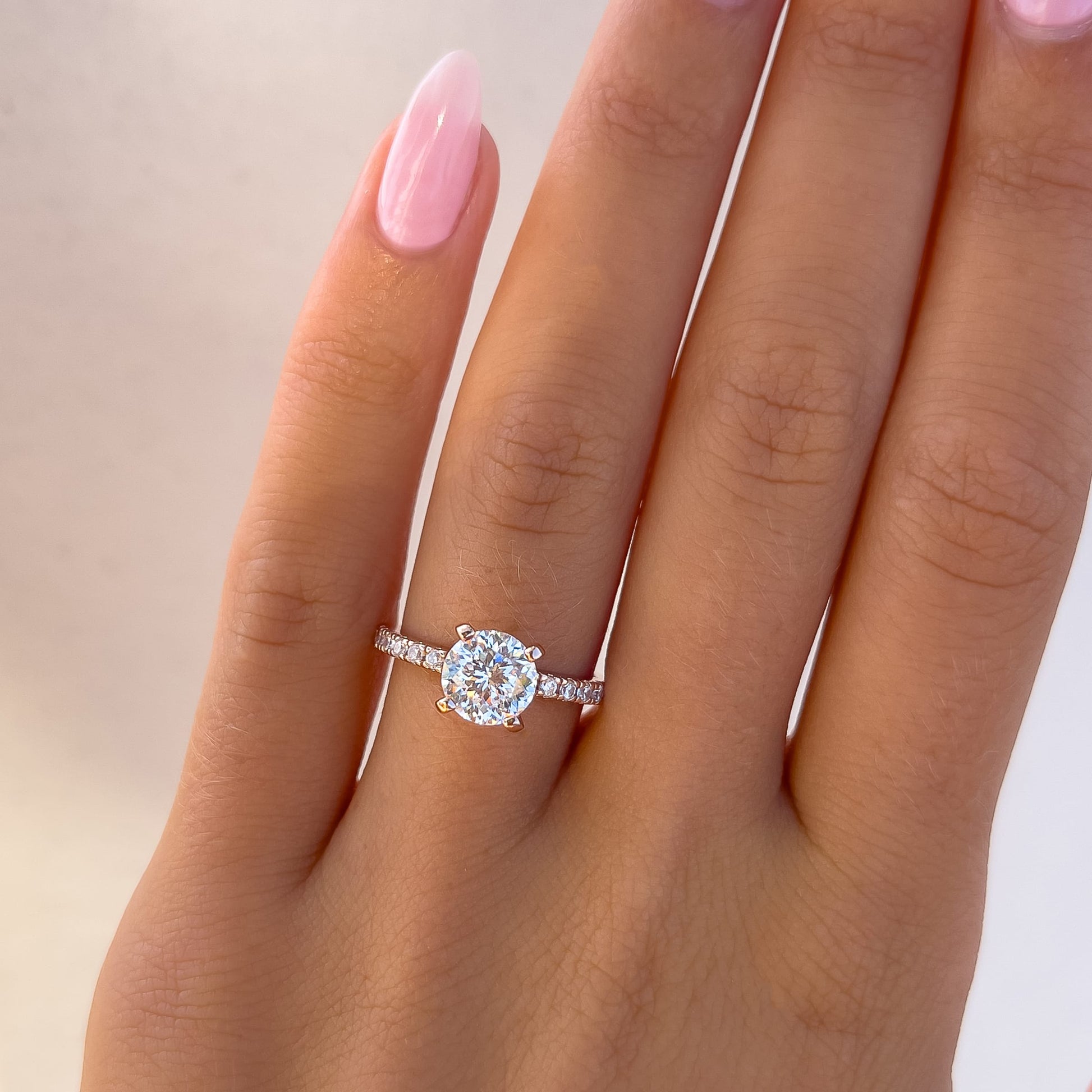 1.22 CT Elongated Cushion Solitaire Moissanite Engagement Ring