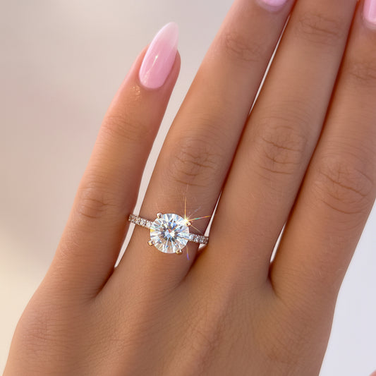 1.22 CT Elongated Cushion Solitaire Moissanite Engagement Ring