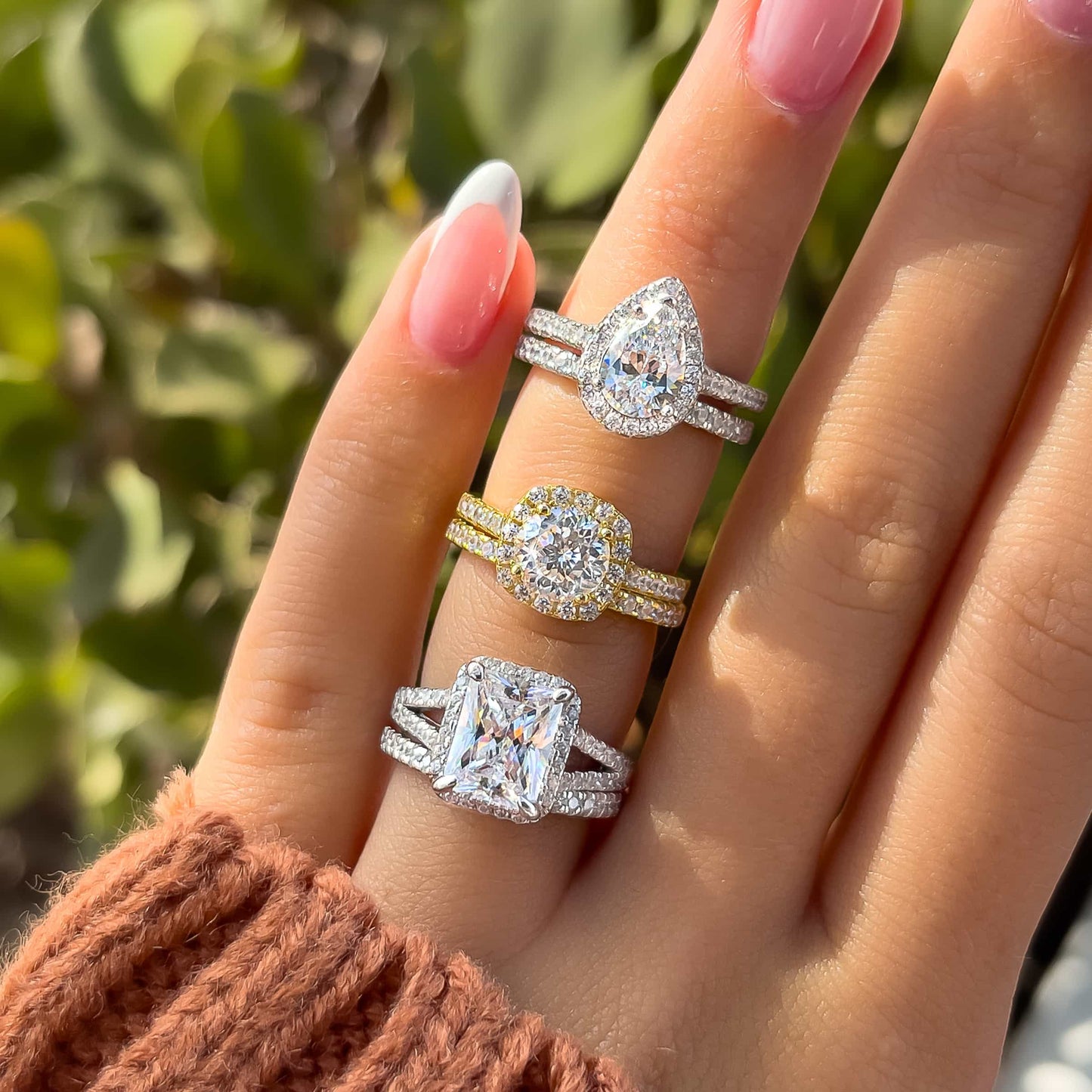 1.22 CT Elongated Cushion Solitaire Moissanite Engagement Ring