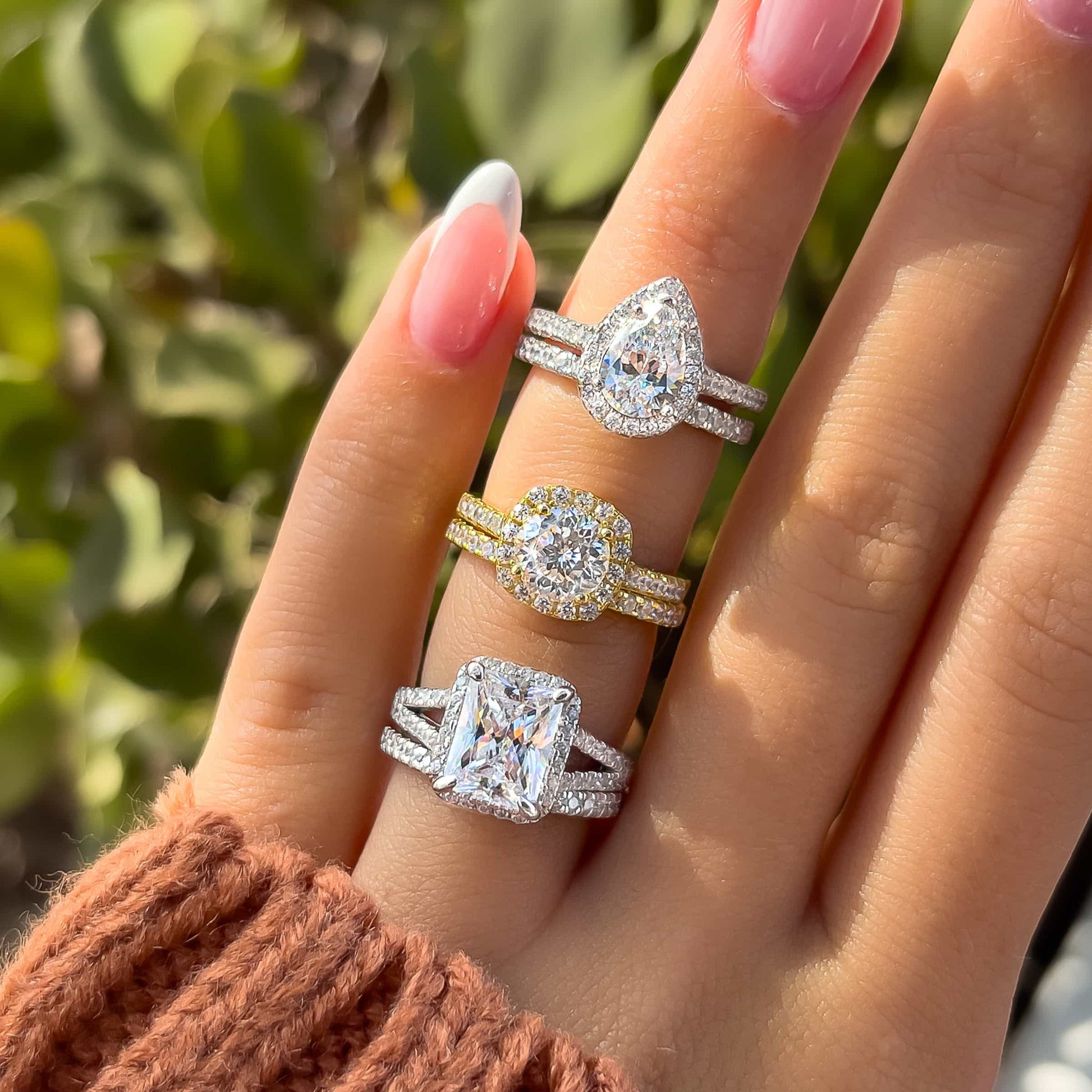 1.22 CT Elongated Cushion Solitaire Moissanite Engagement Ring