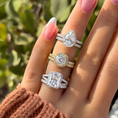 1.22 CT Elongated Cushion Solitaire Moissanite Engagement Ring