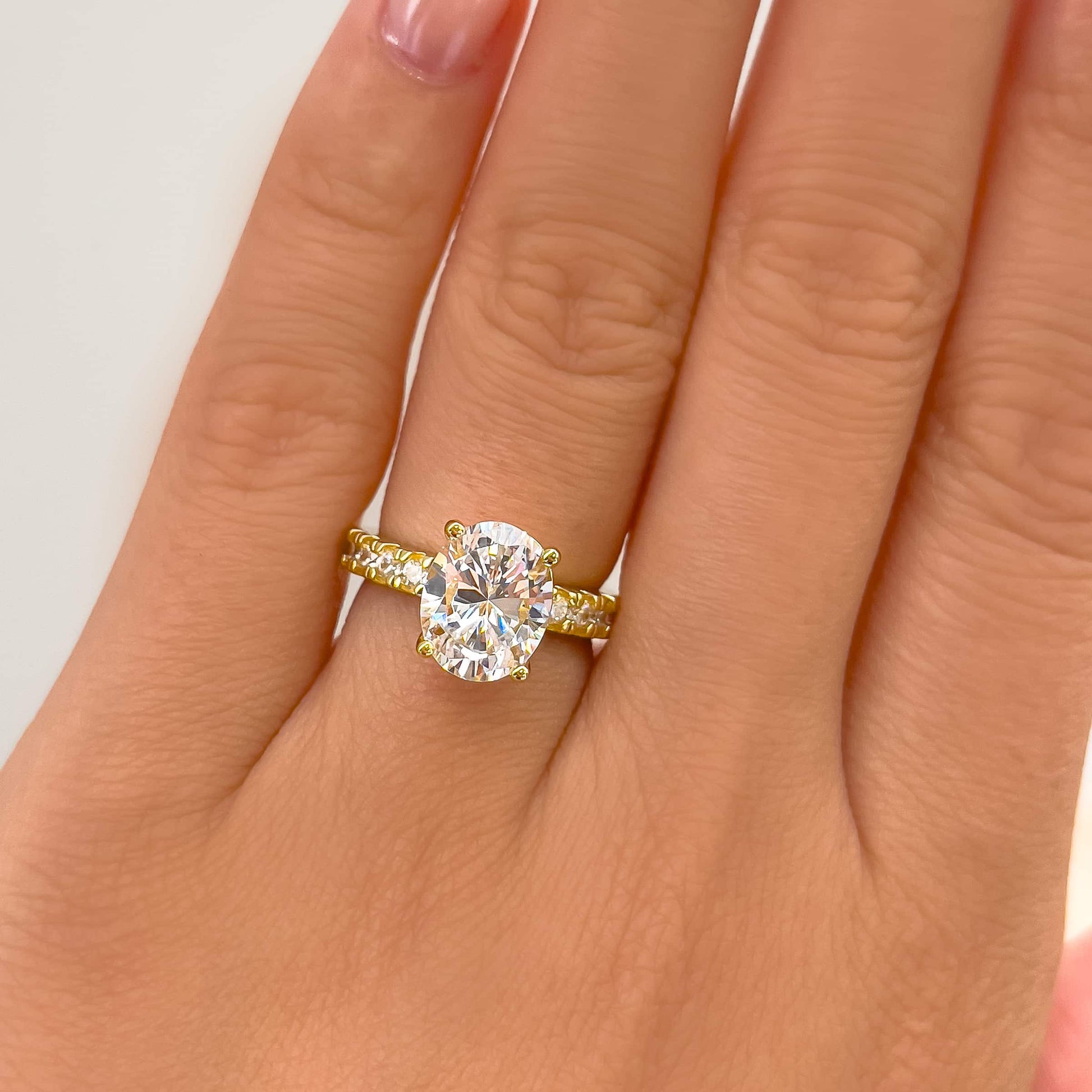 1.22 CT Elongated Cushion Solitaire Moissanite Engagement Ring