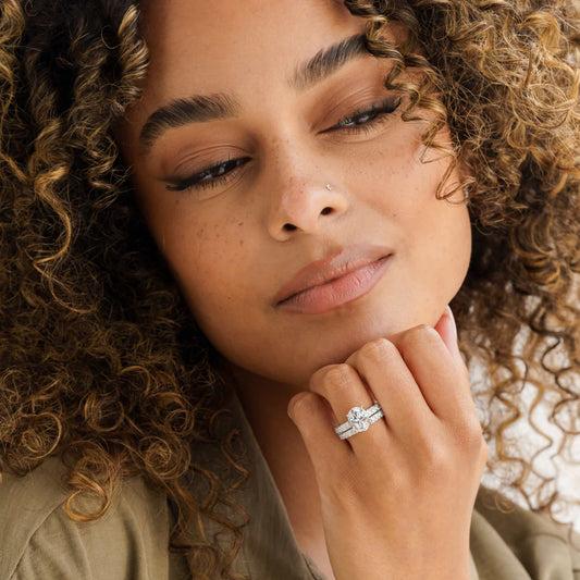1.22 CT Elongated Cushion Solitaire Moissanite Engagement Ring