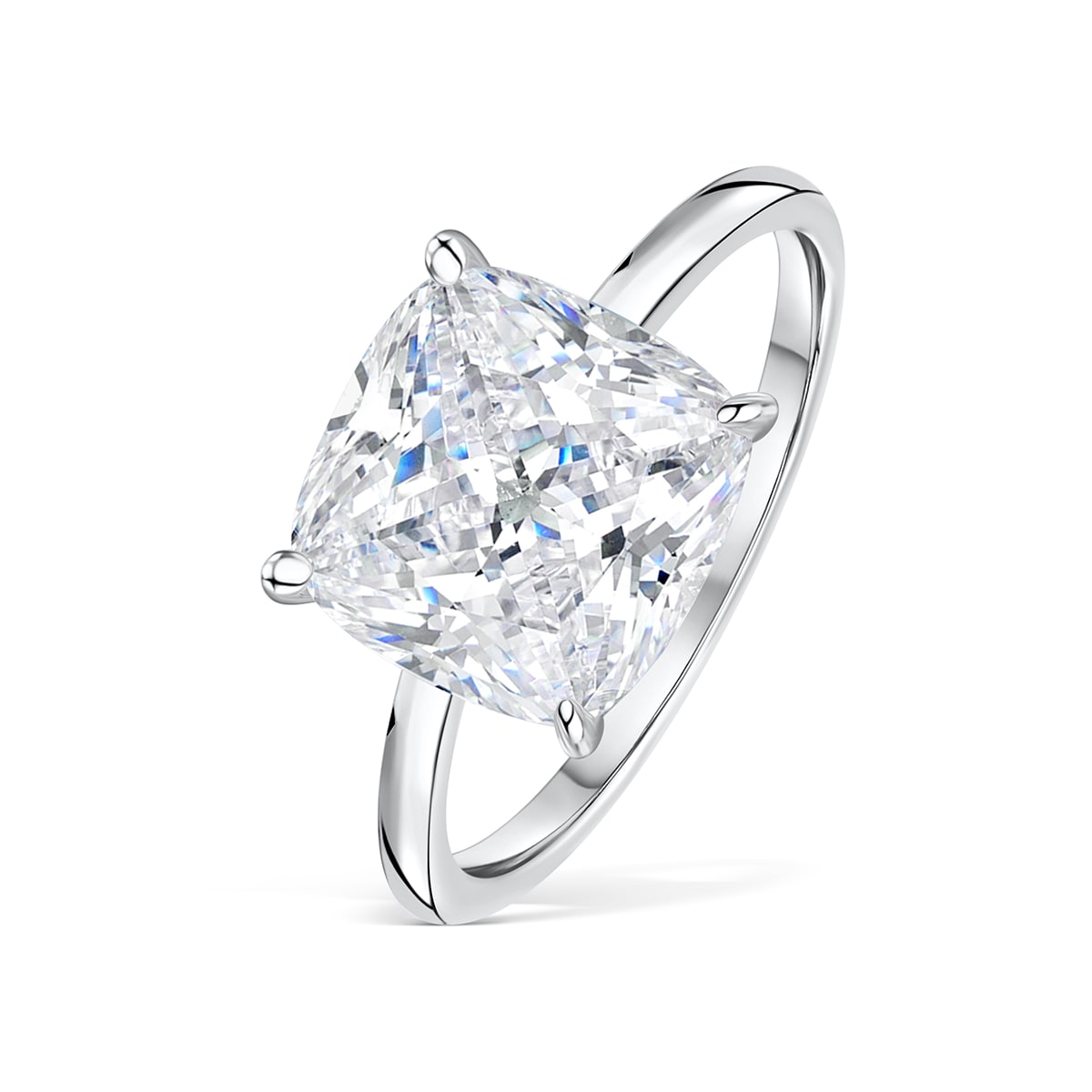 1.22 CT Elongated Cushion Solitaire Moissanite Engagement Ring