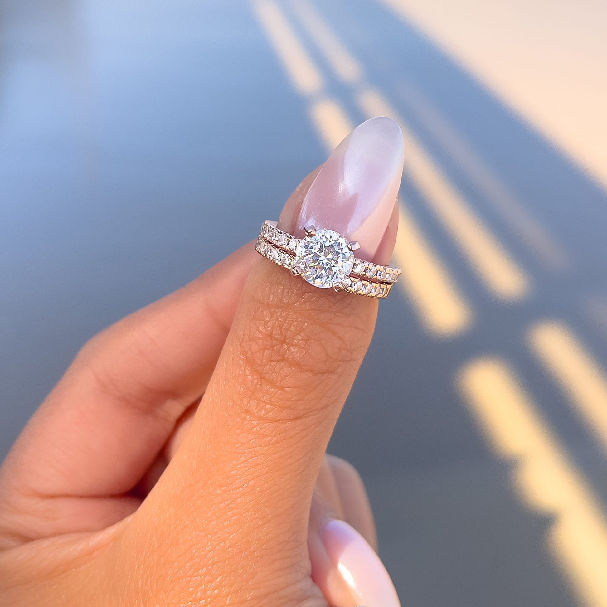 1.22 CT Elongated Cushion Solitaire Moissanite Engagement Ring