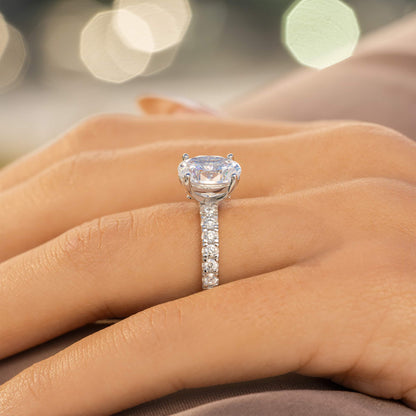 1.22 CT Elongated Cushion Solitaire Moissanite Engagement Ring