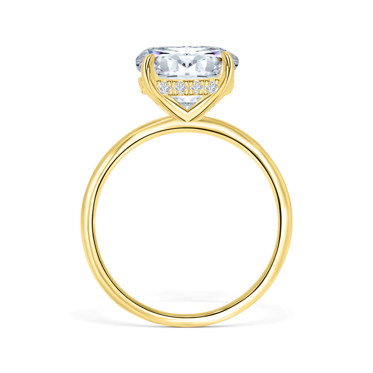 1.22 CT Elongated Cushion Solitaire Moissanite Engagement Ring