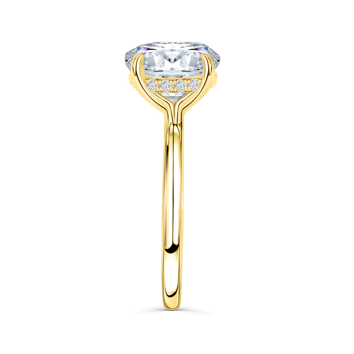 1.22 CT Elongated Cushion Solitaire Moissanite Engagement Ring