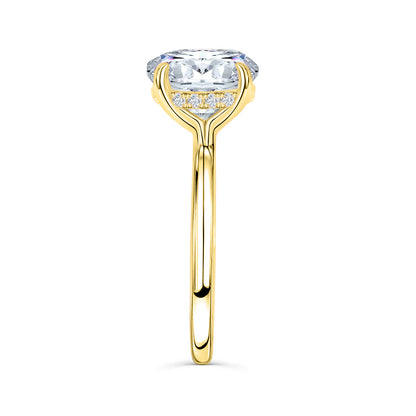 1.22 CT Elongated Cushion Solitaire Moissanite Engagement Ring