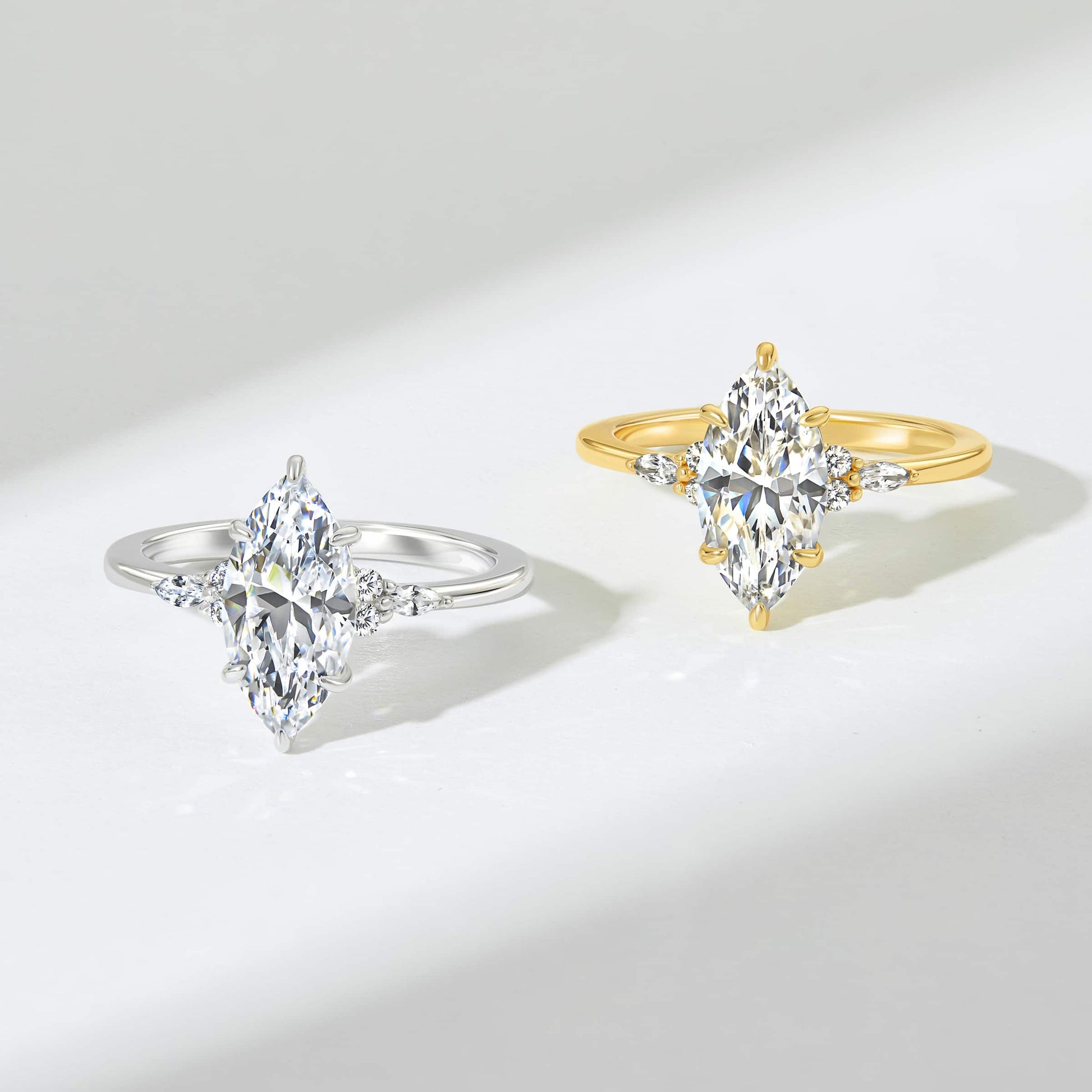 1.22 CT Elongated Cushion Solitaire Moissanite Engagement Ring