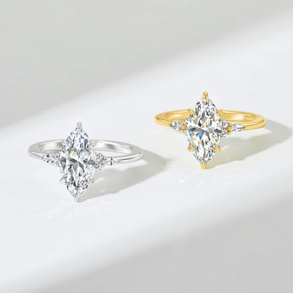 1.22 CT Elongated Cushion Solitaire Moissanite Engagement Ring