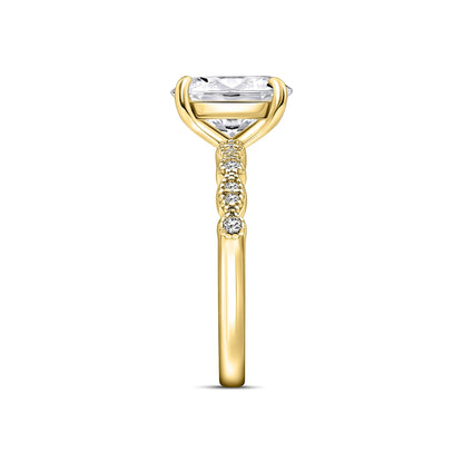 1.22 CT Elongated Cushion Solitaire Moissanite Engagement Ring