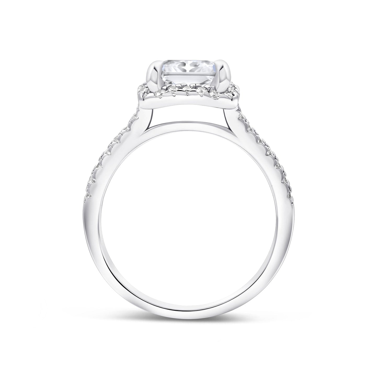 1.22 CT Elongated Cushion Solitaire Moissanite Engagement Ring