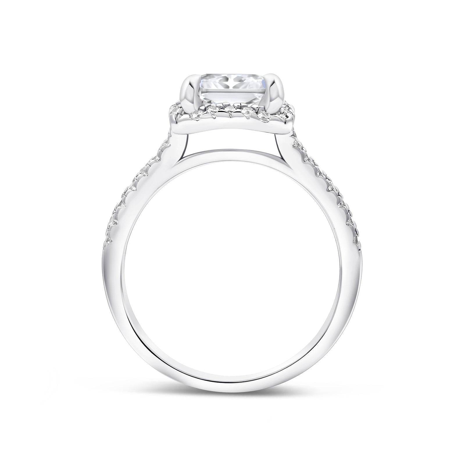 1.22 CT Elongated Cushion Solitaire Moissanite Engagement Ring