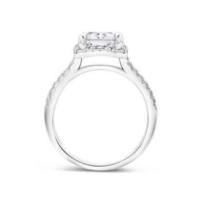 1.22 CT Elongated Cushion Solitaire Moissanite Engagement Ring