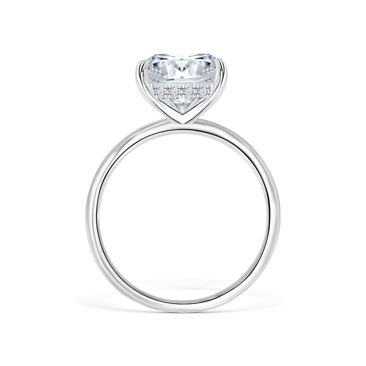 1.22 CT Elongated Cushion Solitaire Moissanite Engagement Ring