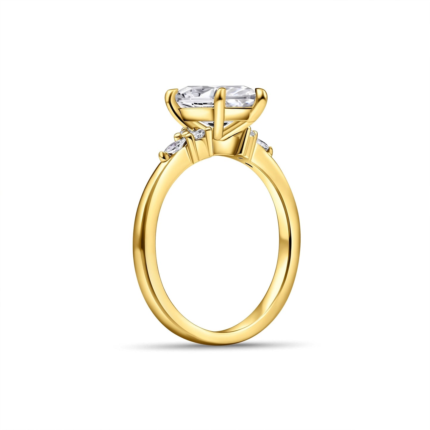 1.22 CT Elongated Cushion Solitaire Moissanite Engagement Ring