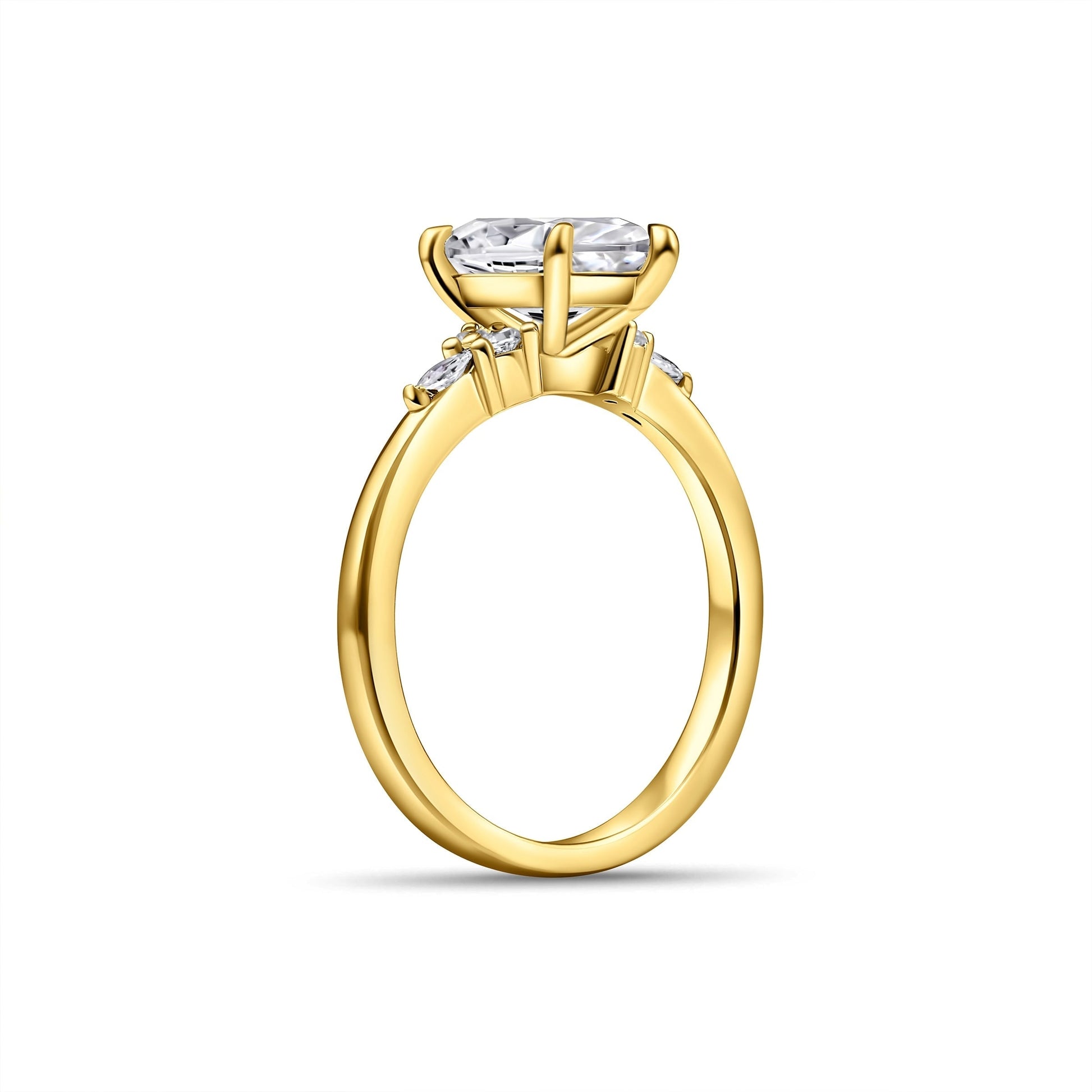 1.22 CT Elongated Cushion Solitaire Moissanite Engagement Ring