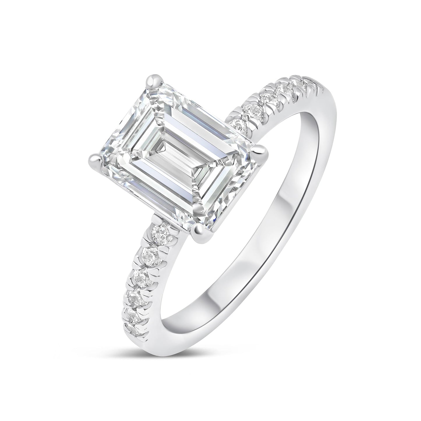 1.22 CT Elongated Cushion Solitaire Moissanite Engagement Ring