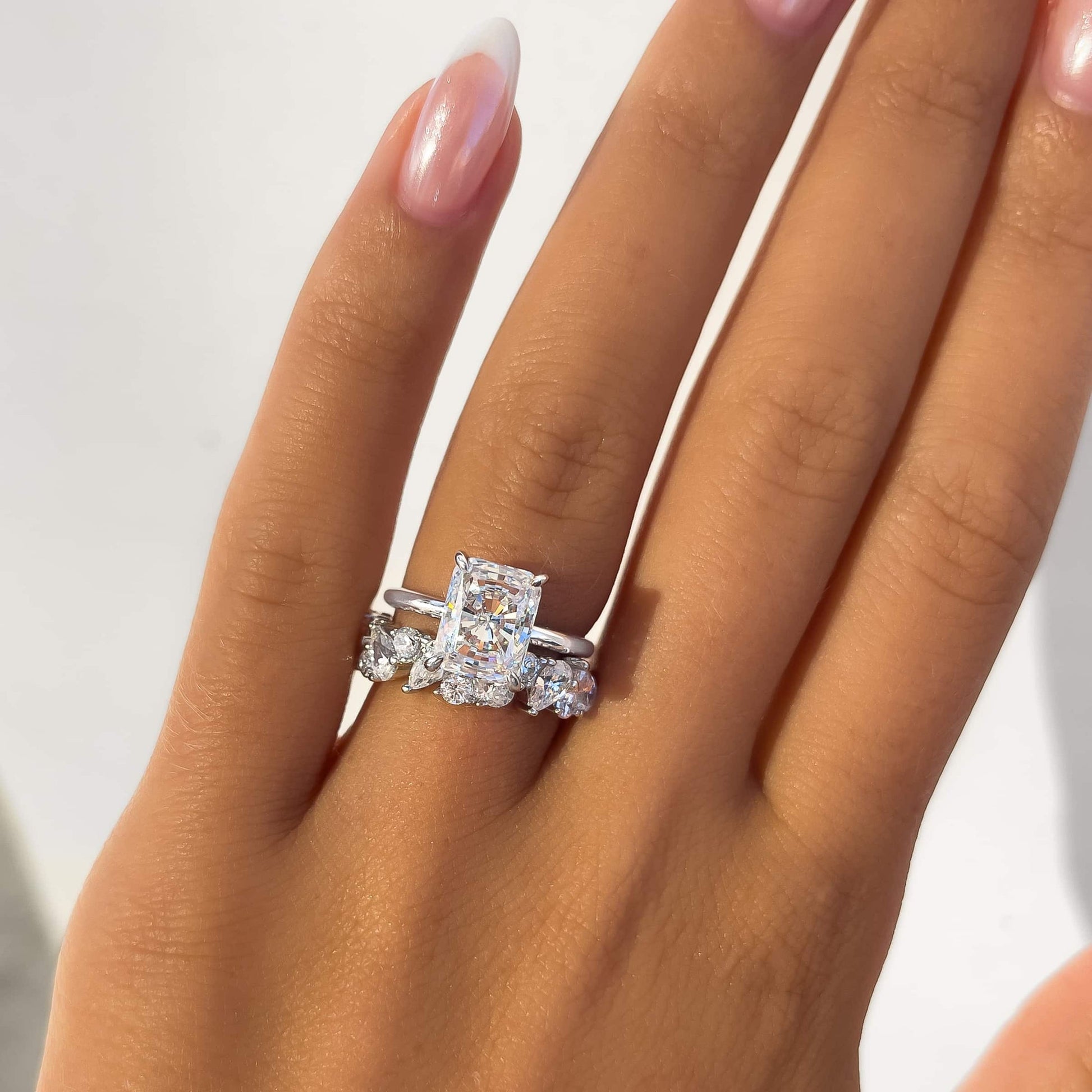 1.22 CT Elongated Cushion Solitaire Moissanite Engagement Ring
